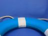 Vibrant Light Blue Decorative Lifering with White Bands 15 - 6