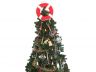 Vibrant Red Lifering with White Bands Christmas Tree Topper Decoration  - 1