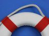Classic White Decorative Anchor Lifering With Red Bands 10 - 7