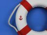 Classic White Decorative Anchor Lifering With Red Bands 10 - 9