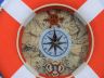 Vibrant Orange Decorative Lifering Clock With White Bands 12 - 2