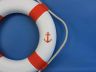 Classic White Decorative Anchor Lifering With Orange Bands 20 - 6