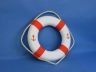 Classic White Decorative Anchor Lifering With Orange Bands 15 - 4