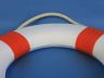 Classic White Decorative Anchor Lifering With Orange Bands 15 - 5