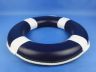 Dark Blue Painted Decorative Lifering with White Bands 15 - 6