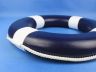 Dark Blue Painted Decorative Lifering with White Bands 15 - 5