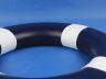 Dark Blue Painted Decorative Lifering with White Bands 15 - 4