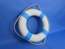 Classic White Decorative Lifering with Light Blue Bands 15 - 8