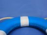 Vibrant Light Blue Decorative Lifering with White Bands 10 - 6