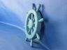 Light Blue Decorative Ship Wheel with Seashell 12 - 7