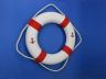 Classic White Decorative Anchor Lifering with Red Bands 20 - 8