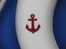 Classic White Decorative Anchor Lifering with Red Bands 20 - 6