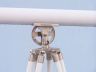 Floor Standing Brushed Nickel With White Leather Griffith Astro Telescope 65 - 4