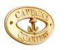 Brass Captains Quarters Oval Sign with Anchor 8 - 1