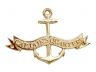 Brass Captains Quarters Anchor With Ribbon Sign 8 - 1