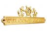 Brass Welcome Aboard Sign with Ship Wheel and Anchors 12 - 1