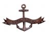 Antique Copper Poop Deck Anchor With Ribbon Sign 8 - 1