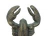 Antique Seaworn Bronze Cast Iron Wall Mounted Lobster Hook 5 - 3