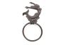 Cast Iron Decorative Arching Mermaid Bathroom Set of 3 - Large Bath Towel Holder and Towel Ring and Toilet Paper Holder - 2