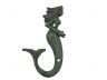 Antique Bronze Cast Iron Decorative Mermaid Hook 6 - 3