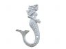 Rustic Whitewashed Cast Iron Decorative Mermaid Hook 6 - 4