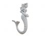 Rustic Whitewashed Cast Iron Decorative Mermaid Hook 6 - 2