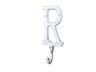 Whitewashed Cast Iron Letter R Alphabet Wall Hook 6 - 1