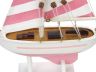 Wooden Pretty in Pink Model Sailboat Christmas Tree Ornament - 6