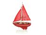 Wooden Red Sea Model Sailboat Christmas Tree Ornament - 2
