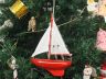 Wooden Compass Rose Model Sailboat Christmas Tree Ornament - 1