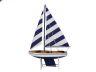Wooden It Floats 21 - Rustic Blue Striped Floating Sailboat Model - 7