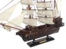 Wooden Black Pearl White Sails Pirate Ship Model 20 - 6