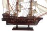Wooden Ben Franklins Black Prince White Sails Pirate Ship Model 15 - 4