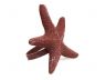 Red Whitewashed Cast Iron Starfish Napkin Ring 3 - set of 2 - 2