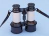Commanders Oil-Rubbed Bronze-White Leather Binoculars with Leather case 6 - 5