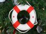 White Lifering with Red Bands Christmas Tree Ornament 6  - 1