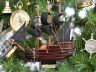 Wooden Captain Kidds Adventure Galley Model Pirate Ship Christmas Tree Ornament - 1