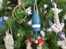 Wooden Blue Lobster Trap Buoy Christmas Tree Ornament - 1