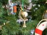 Brass World Globe Christmas Tree Ornament - 1