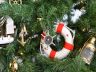 Chrome Ship Wheel Compass Christmas Tree Ornament - 1