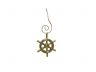 Solid Brass Decorative Ship Wheel Christmas Ornament 4 - 1