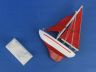 Wooden Red Pacific Sailer with Red Sails Model Sailboat Decoration 9 - 1