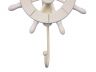 White Decorative Ship Wheel with Hook 8 - 3