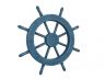 Rustic All Light Blue Decorative Ship Wheel 18 - 6