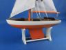 Wooden Decorative Sailboat Model 12 - Orange Model Boat - 1