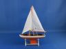 Wooden Decorative Sailboat Model 12 - Orange Model Boat - 5