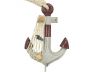 Wooden Rustic Decorative Red and White Anchor with Hook 7 - 5