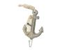 Wooden Whitewashed Decorative Anchor with Hook 7 - 6
