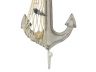 Wooden Whitewashed Decorative Anchor with Hook 7 - 2