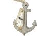Wooden Whitewashed Decorative Anchor with Hook 7 - 3